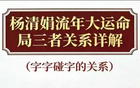 杨清娟流年大运命局三者关系详解 PDF电子版 360页 百度网盘分享