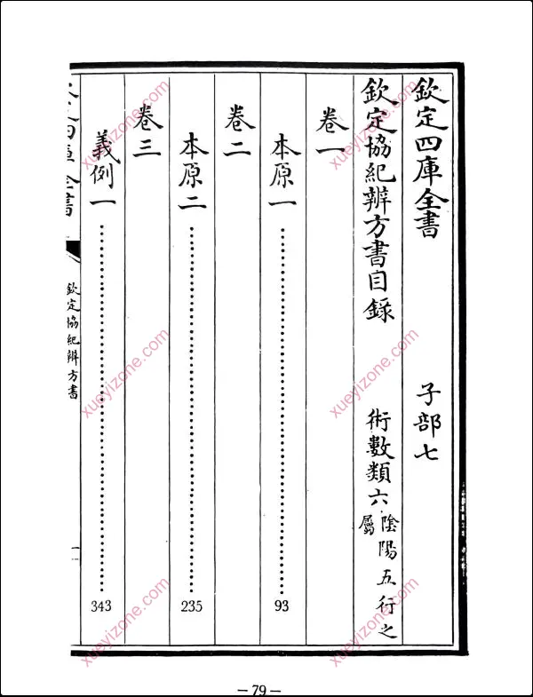 钦定御制协纪辨方书