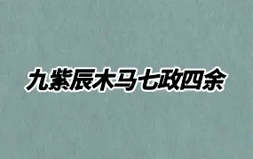 九紫辰 木马七政四余课程(完整版) PDF电子版 499页 百度网盘分享