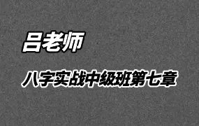 吕老师 八字实战中级班第七章 庚辛篇 视频367集 百度网盘分享