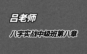 吕老师 八字实战中级班第八章 壬癸篇 视频353集 百度网盘分享