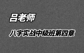 吕老师 八字实战中级班第四章 甲乙篇 视频355集 百度网盘分享