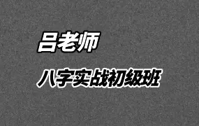 吕老师 八字实战初级班 视频544集 百度网盘分享