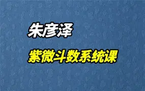 朱彦泽 紫微斗数系统课 视频23集 百度网盘分享