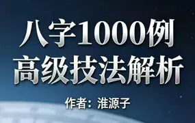 淮源子 八字1000例高级技法解析 PDF电子版 415页 百度网盘分享