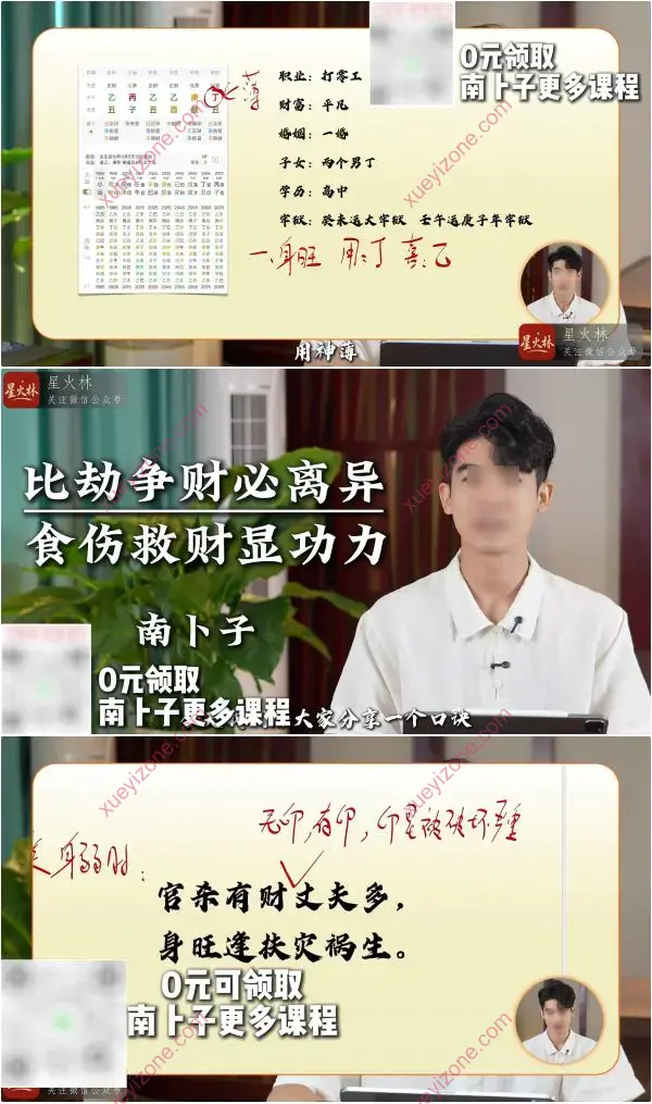 南卜子八字口决断