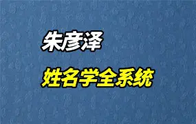 朱彦泽 姓名学全系统 视频13集 百度网盘分享
