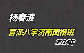 杨春波 盲派八字2024年济南面授班 视频40集 百度网盘分享