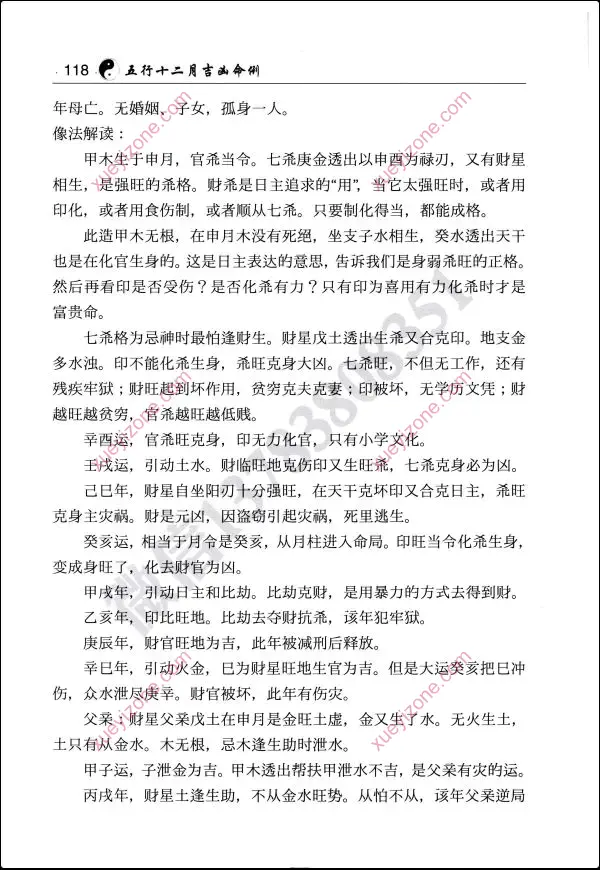 王君凌 五行十二月吉凶命例