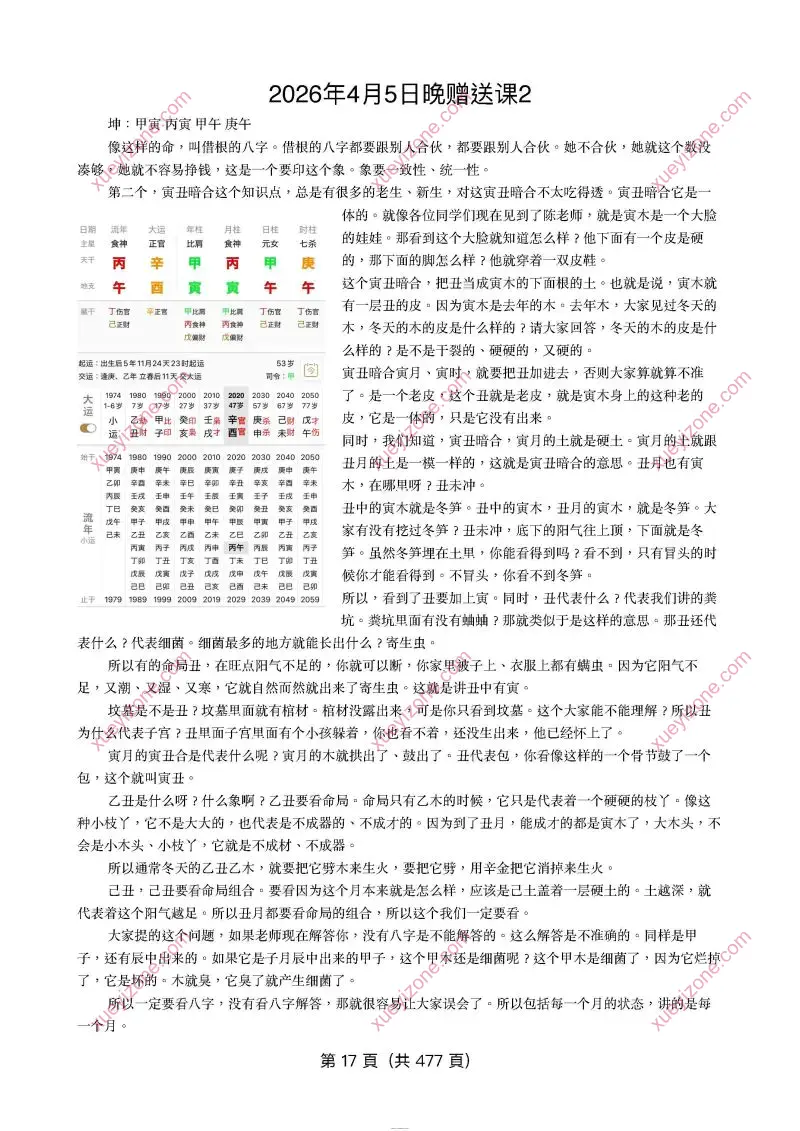 陈家盛 第三届盲派补习班