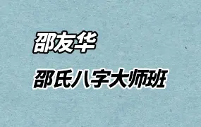 邵伟华弟弟 邵友华 邵氏八字大师班 8月线下课程 视频5集