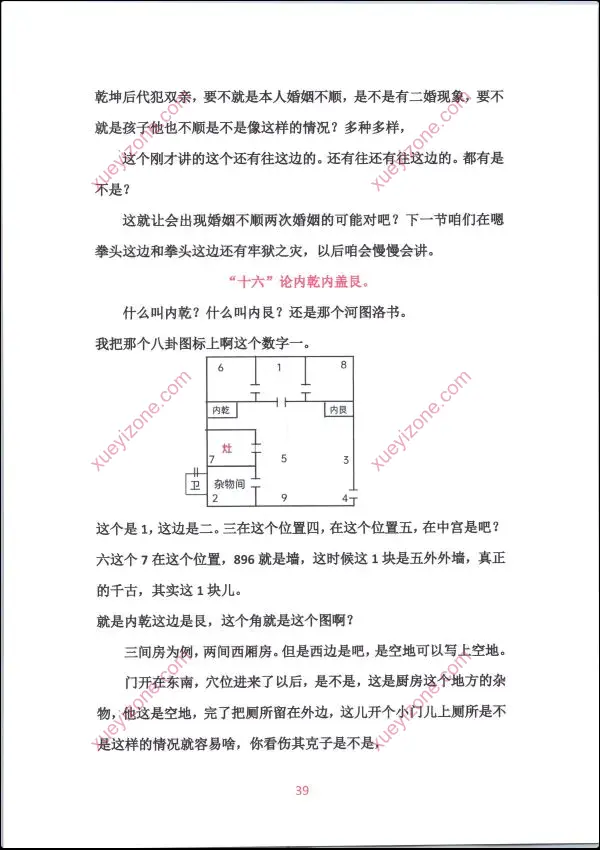 无风道 一宅断定宫位秘传生男生女
