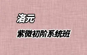 洛元老师 紫微斗数初阶系统班 2025年3月 视频16集 百度网盘分享