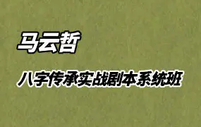 马云哲 四柱八字传承实战剧本系统班 第12期 视频11集